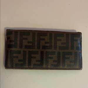 Preowned Fendi Brown and Black Wallet
